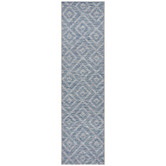 Network Rugs Blue &amp; Natural Diamonds Flat-Woven Indoor/Outdoor Rug