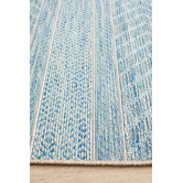 Network Rugs Blue &amp; Natural Flat-Woven Indoor/Outdoor Runner