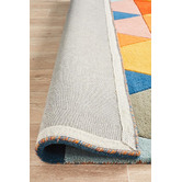 Network Rugs Prism Designer Wool Rust Blue Navy Rug