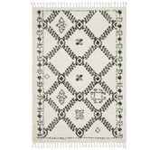 Network Rugs Monochrome Rabia Fringed Tribal-Style Rug