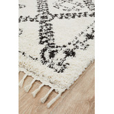 Network Rugs Monochrome Rabia Fringed Tribal-Style Rug
