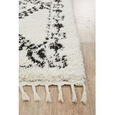 Network Rugs Monochrome Rabia Fringed Tribal-Style Rug