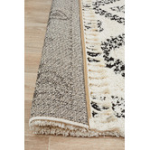 Network Rugs Monochrome Rabia Fringed Tribal-Style Rug