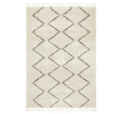 Network Rugs Natural Tan &amp; Brown Buchra Fringed Moroccan Rug