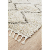Network Rugs Natural Tan &amp; Brown Buchra Fringed Moroccan Rug