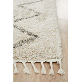 Network Rugs Natural Tan &amp; Brown Buchra Fringed Moroccan Rug