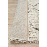 Network Rugs Natural Tan &amp; Brown Buchra Fringed Moroccan Rug