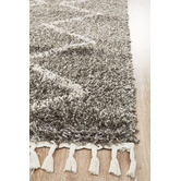 Network Rugs Pebble Grey Buchra Fringed Rug