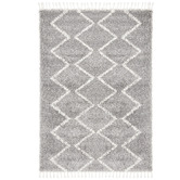 Network Rugs Silver &amp; Ivory Buchra Fringed Rug
