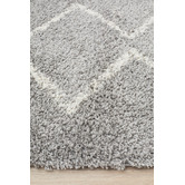 Network Rugs Silver &amp; Ivory Buchra Fringed Rug