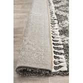 Network Rugs Pebble Grey Rabia Fringed Tribal-Style Rug