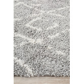 Network Rugs Silver &amp; Ivory Zohra Fringed Rug
