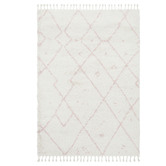 Network Rugs Ivory &amp; Pink Samira Fringed Rug