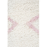 Network Rugs Ivory &amp; Pink Buchra Fringed Rug