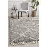 Network Rugs Pebble Grey Nahla Fringed Rug