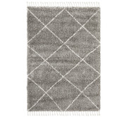 Network Rugs Pebble Grey Nahla Fringed Rug