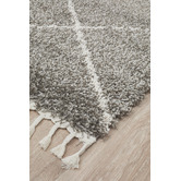 Network Rugs Pebble Grey Nahla Fringed Rug