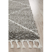 Network Rugs Pebble Grey Nahla Fringed Rug