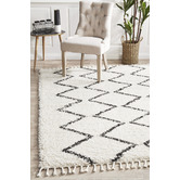 Network Rugs Monochrome Buchra Fringed Rug