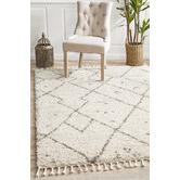 Network Rugs Natural Tan &amp; Brown Samira Fringed Rug