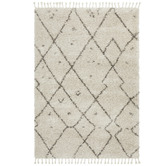 Network Rugs Natural Tan &amp; Brown Samira Fringed Rug