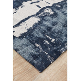 Network Rugs Denim Blue Matisse Jacquard Cotton Runner
