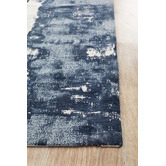 Network Rugs Denim Blue Matisse Jacquard Cotton Runner