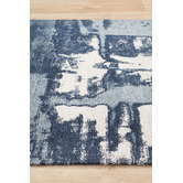 Network Rugs Denim Blue Matisse Jacquard Cotton Runner