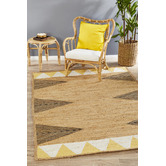 Network Rugs Yellow Calla Flat Weave Jute Rug