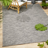Network Rugs Charcoal Grey Diamond Flat-Woven Indoor/Outdoor Rug