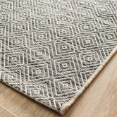 Network Rugs Charcoal Grey Diamond Flat-Woven Indoor/Outdoor Rug