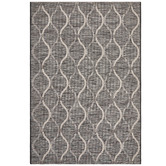 Network Rugs Black &amp; Natural Trellis Flat-Woven Indoor/Outdoor Rug