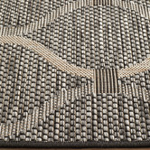 Network Rugs Black &amp; Natural Trellis Flat-Woven Indoor/Outdoor Rug