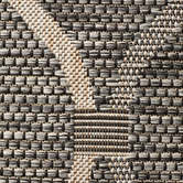 Network Rugs Black &amp; Natural Trellis Flat-Woven Indoor/Outdoor Rug