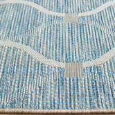 Network Rugs Blue &amp; Natural Trellis Flat-Woven Indoor/Outdoor Rug
