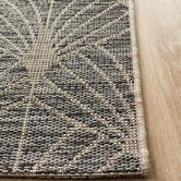 Network Rugs Black &amp; Natural Art Deco Flat Woven Indoor/Outdoor Rug