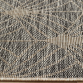 Network Rugs Black &amp; Natural Art Deco Flat Woven Indoor/Outdoor Rug