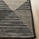 Network Rugs Black &amp; Natural Triangles Flat Woven Indoor/Outdoor Rug