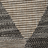 Network Rugs Black &amp; Natural Triangles Flat Woven Indoor/Outdoor Rug