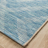 Network Rugs Blue &amp; Natural Diamonds Flat-Woven Indoor/Outdoor Rug
