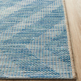 Network Rugs Blue &amp; Natural Diamonds Flat-Woven Indoor/Outdoor Rug