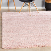 Network Rugs Pink Ultra Plush Modern Shag Rug