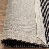 Network Rugs Black Hand Loomed Rayon &amp; Cotton Modern Rug