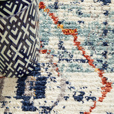 Network Rugs Blue Plush Moroccan-Style Runner