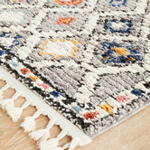 Network Rugs Grey Plush Moroccan-Style Runner