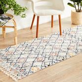 Network Rugs White Diamond Plush Moroccan-Style Runner