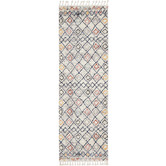 Network Rugs White Diamond Plush Moroccan-Style Runner