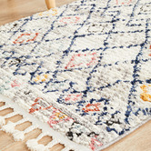 Network Rugs White Diamond Plush Moroccan-Style Runner