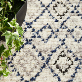 Network Rugs White Diamond Plush Moroccan-Style Runner