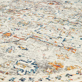 Network Rugs Silver Transitional Distressed Round Rug